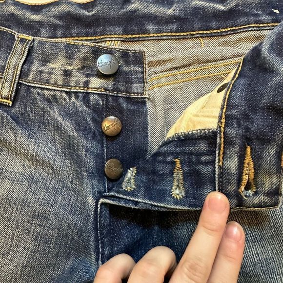 Wranglers women’s jeans size 10 boot cut medium wash distressing button fly Y2K - Picture 3 of 14